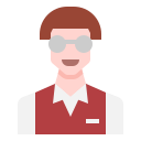 external nerd-glasses-man-avatar-linector-flat-linector icon