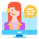 external online-support-online-shopping-linector-flat-linector icon