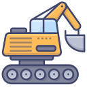 external digger-transportation-vol2-microdots-premium-microdot-graphic icon