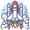 external rocket-transportation-vol2-microdots-premium-microdot-graphic icon