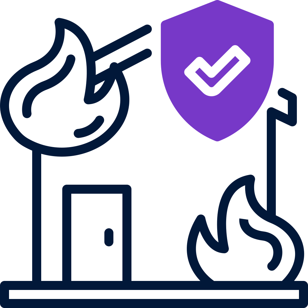 external house-fire-insurance-mixed-line-solid-yogi-aprelliyanto icon