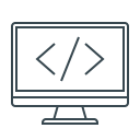 external code-web-development-and-programming-modern-lines-kalash icon