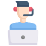 external call-center-technical-support-flat-obvious-flat-kerismaker icon