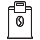 external bag-coffee-shop-outline-others-phat-plus icon