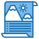 external brochure-document-blue-others-phat-plus icon