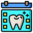 external agenda-odontologist-phatplus-lineal-color-phatplus icon