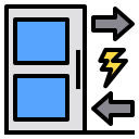 external automatic-doors-electricity-phatplus-lineal-color-phatplus icon