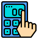 external calculator-calculator-tools-phatplus-lineal-color-phatplus icon