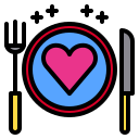 external dinner-romance-phatplus-lineal-color-phatplus icon