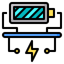 external discharge-electric-vehicles-phatplus-lineal-color-phatplus icon