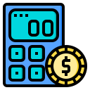 external financial-calculator-tools-phatplus-lineal-color-phatplus icon