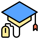 external mortarboard-digital-learning-phatplus-lineal-color-phatplus icon