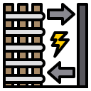 external sliding-door-electricity-phatplus-lineal-color-phatplus icon