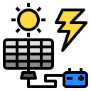 external solar-cell-electricity-phatplus-lineal-color-phatplus icon