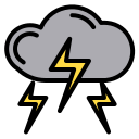 external thunder-weather-phatplus-lineal-color-phatplus icon