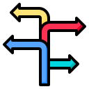 external turn-map-phatplus-lineal-color-phatplus icon