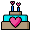 external wedding-cake-love-party-phatplus-lineal-color-phatplus icon