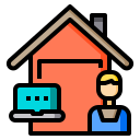 external working-at-home-social-distance-phatplus-lineal-color-phatplus icon