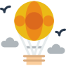 external air-balloon-travel-prettycons-flat-prettycons icon