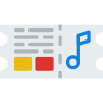 external ticket-music-and-instruments-prettycons-flat-prettycons icon