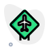 external airport-sign-board-with-an-airplane-layout-traffic-green-tal-revivo icon