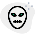 external alien-head-with-mouth-stitched-isolated-on-white-background-astronomy-green-tal-revivo icon