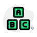 external alphabet-blocks-use-in-preschool-teaching-method-school-green-tal-revivo icon