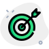 external archery-arrow-on-its-target-isolated-on-white-background-business-green-tal-revivo icon