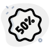 external huge-discount-coupon-stickers-in-shopping-malls-badges-green-tal-revivo icon