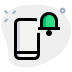 external mobile-phone-on-ringer-mode-with-bell-logotype-action-green-tal-revivo icon