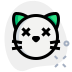 external mouthless-kitty-face-with-eyes-crossed-emoji-animal-green-tal-revivo icon