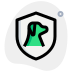 external pet-dog-beign-insured-isolated-on-white-background-protection-green-tal-revivo icon