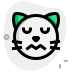 external sad-cat-with-eyes-closed-confounded-emoji-animal-green-tal-revivo icon