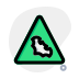 external triangular-shape-animal-trespassing-with-the-bat-logotype-traffic-green-tal-revivo icon