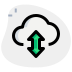 external uplink-and-downlink-from-cloud-server-isolated-on-a-white-background-server-green-tal-revivo icon