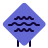 external big-waves-warning-on-a-sign-board-layout-traffic-solid-tal-revivo icon