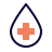 external blood-bank-with-droplet-and-plus-logotype-layout-hospital-solid-tal-revivo icon