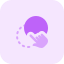 external circle-touch-with-finger-from-one-place-to-another-place-touch-tritone-tal-revivo icon