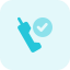 external classical-phone-with-tick-mark-isolated-on-white-background-phone-tritone-tal-revivo icon