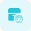 external delivery-boy-face-with-a-cargo-delivery-box-layout-delivery-tritone-tal-revivo icon