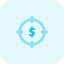 external dollar-target-sign-board-with-money-desire-business-tritone-tal-revivo icon