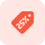 external flat-discount-rate-of-twenty-five-percent-at-e-store-badges-tritone-tal-revivo icon