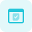 external internet-browser-with-a-reminder-tickmark-selection-votes-tritone-tal-revivo icon