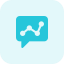 external line-chart-send-over-message-speech-bubble-startup-tritone-tal-revivo icon