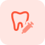 external local-anesthesia-for-tooth-removal-isolated-on-a-white-background-dentistry-tritone-tal-revivo icon