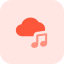 external music-on-cloud-network-isolated-on-white-background-cloud-tritone-tal-revivo icon