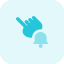 external notification-bell-logotype-with-finger-isolated-on-white-background-touch-tritone-tal-revivo icon