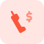 external old-phone-online-order-with-dollar-sign-layout-phone-tritone-tal-revivo icon