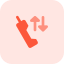 external old-phone-with-up-and-down-arrows-phone-tritone-tal-revivo icon