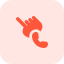 external one-touch-click-for-phone-call-isolated-on-white-background-touch-tritone-tal-revivo icon